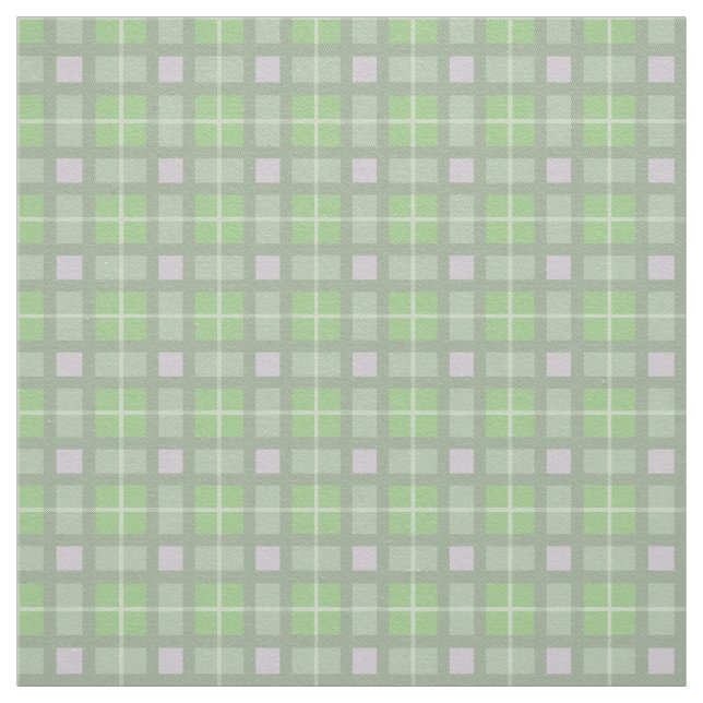 Tissu Design motif écossais vert et gris (Échantillon)