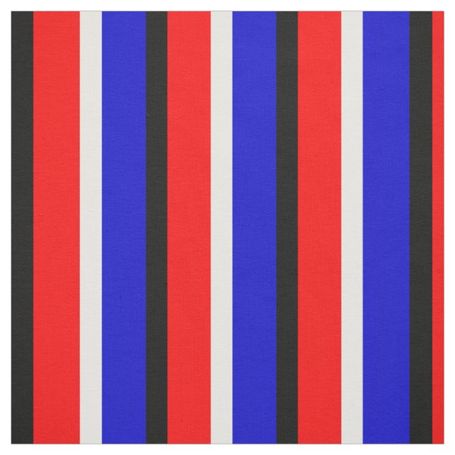 Tissu Design Motif Red Blue Stripes (Échantillon)