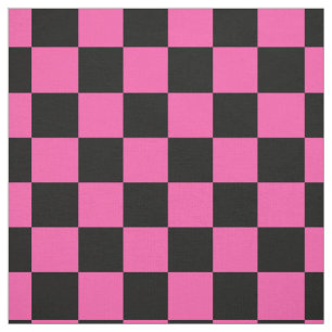 Tissu Design Motif rose À damiers noir