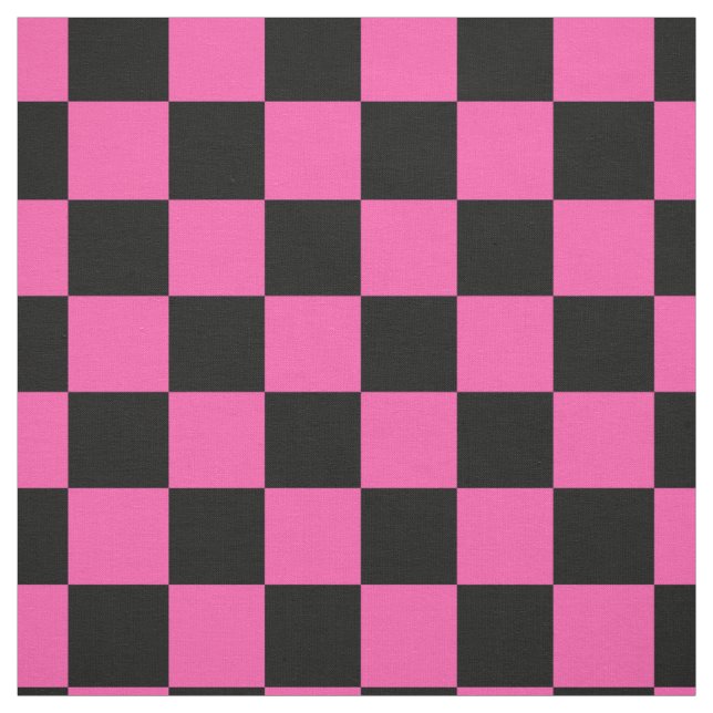 Tissu Design Motif rose À damiers noir (Échantillon)