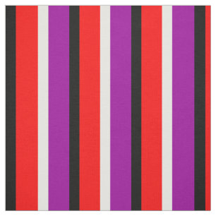 Tissu Design Motif rouge violet rayures