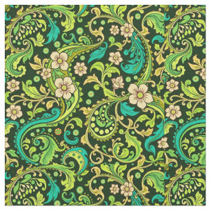 Tissu Design Paisley Vert