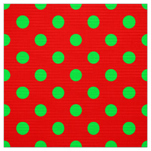 Tissu Design Pois vert Arrière - plan rouge