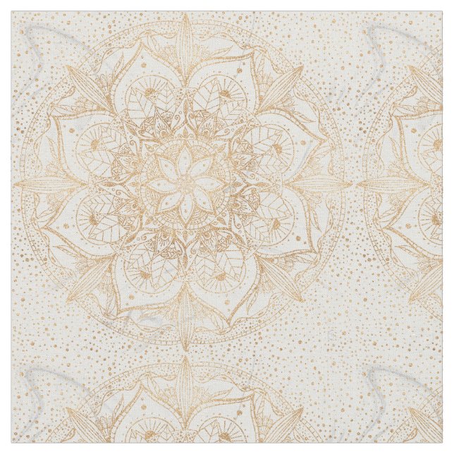 Tissu Design tendance or floral Mandala Marble (Fermer)