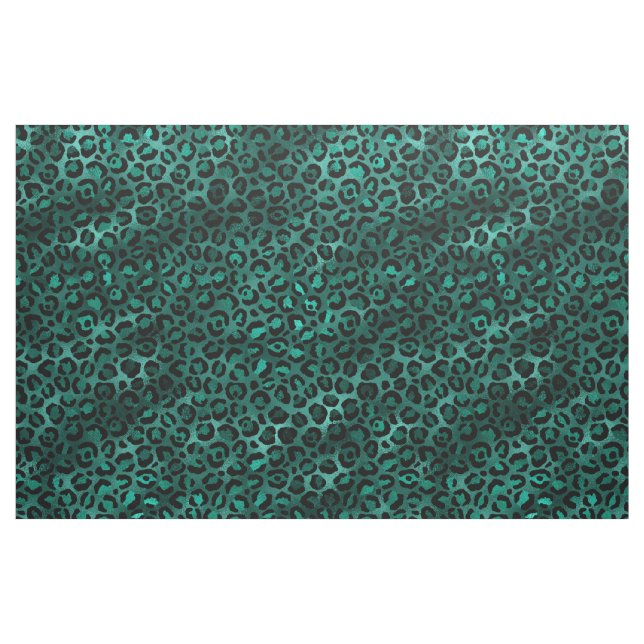 Tissu Design turquoise et Gold Leopard Series 4 (Fat Quarter)