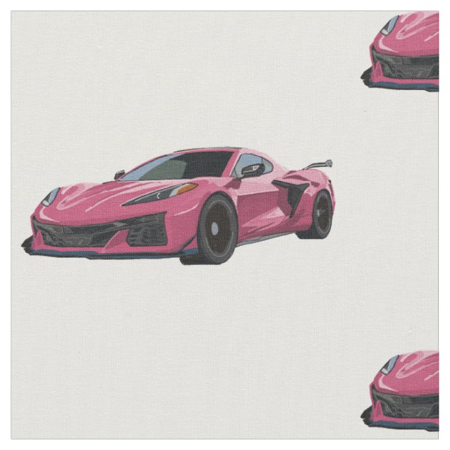 Tissu d'esquisse à main rose C8 Corvette (Fermer)