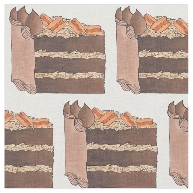Tissu Dessert de cuisson de tranches de gâteau au chocol (Fermer)