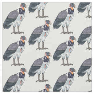 Tissu dessin animé d'oiseau vautour du roi