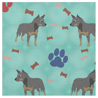 Tissu Dessin Australian Cattle Dog
