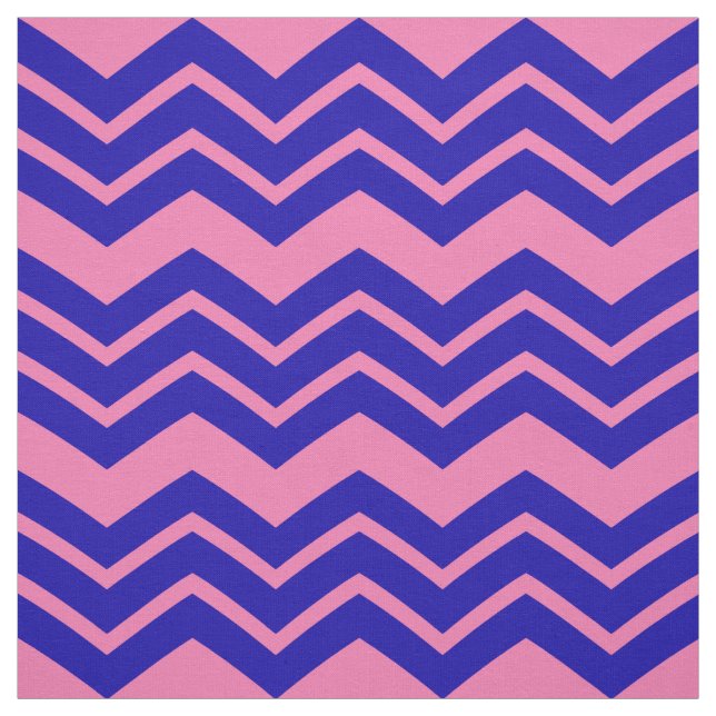 Tissu Dessin chevron zigzag rose bleu (Échantillon)