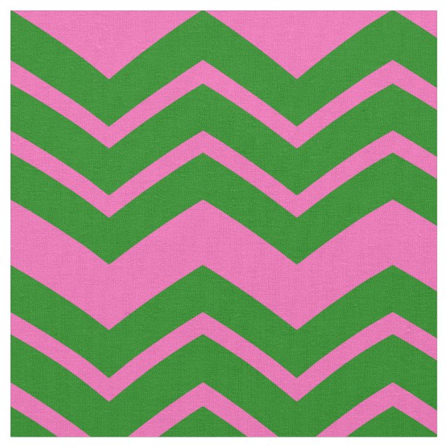 Tissu Dessin chevron zigzag vert rose  (Fermer)