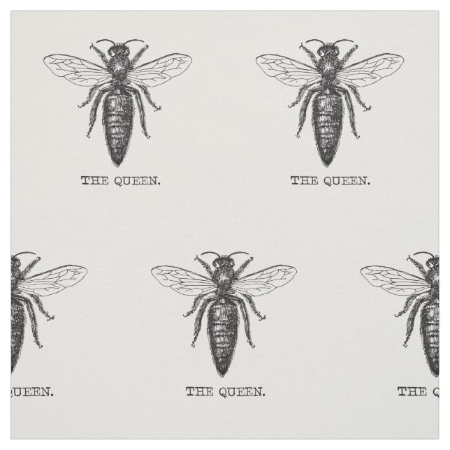 Tissu Dessin classique de l'illustration de Queen Bee (Échantillon)