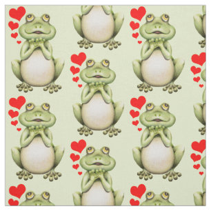 Tissu Dessin d'amour de grenouille