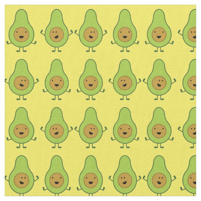 Tissu Dessin d'Avocado Cute Kids (Fermer)