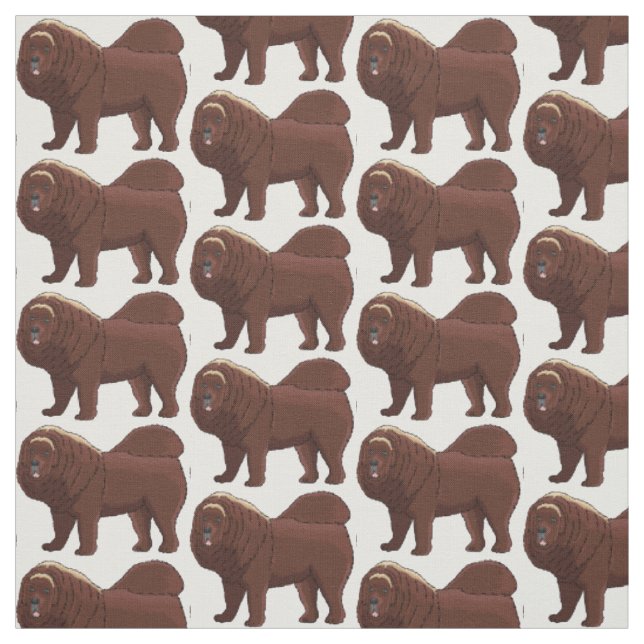 Tissu dessin de Chien Tibétain Mastiff (Échantillon)
