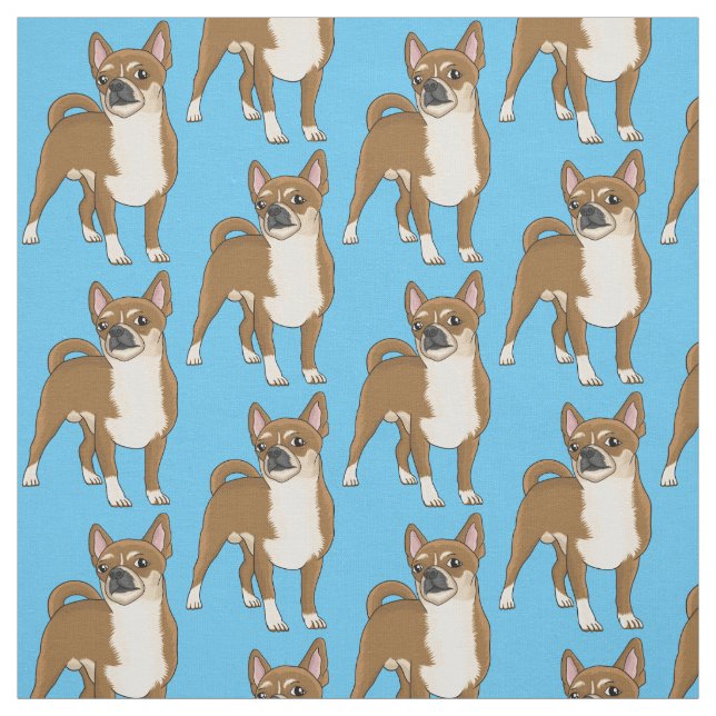 Tissu Dessin de Chihuahua pour chien (Échantillon)
