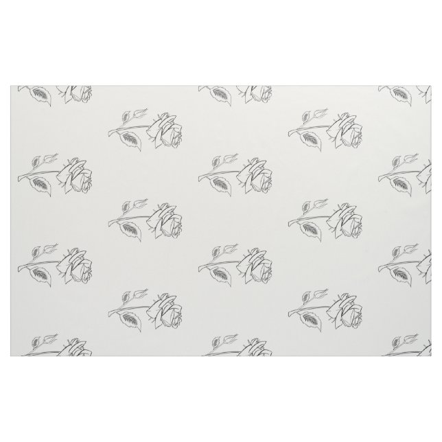 Tissu Dessin de fleurs roses (Fat Quarter)