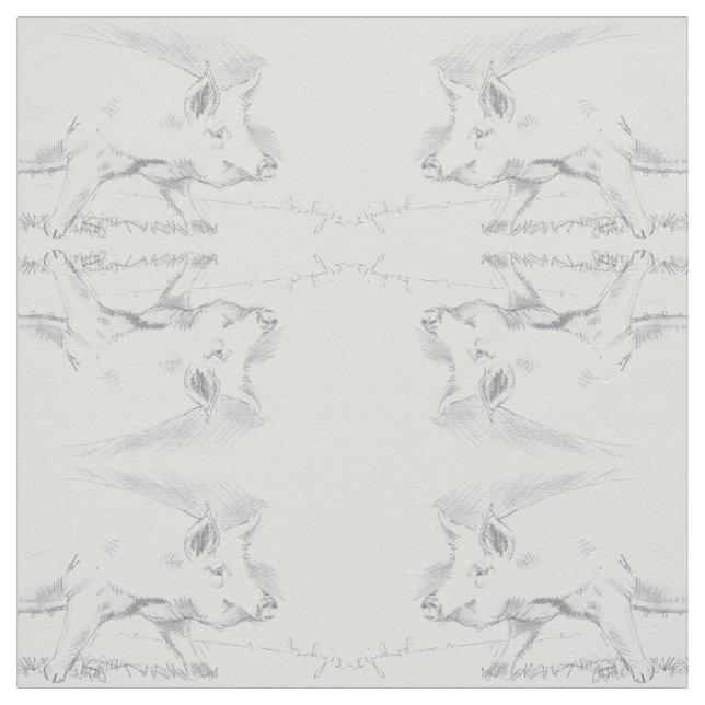 Tissu dessin de porc (Échantillon)