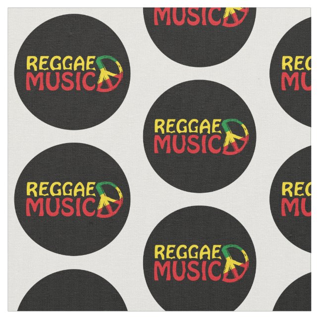 Tissu dessin de reggae avec symbole de paix (Fermer)