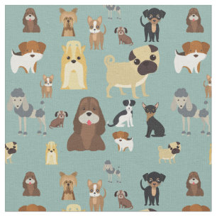 Tissu dessin motif pour chien mignon pour amoureux de le