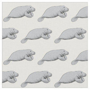 Tissu Dessin vintage Manate