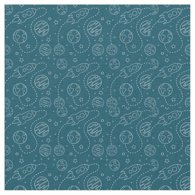 Tissu Dessins de calque dans le Motif spatial (Fermer)