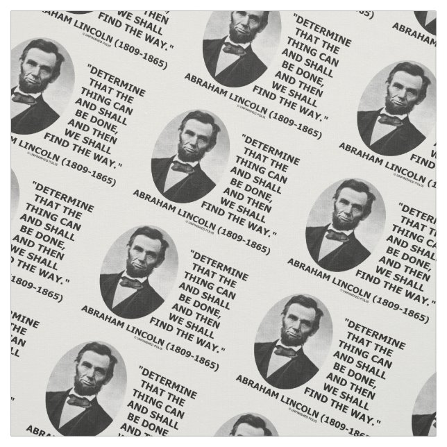 Tissu Déterminer Ce Qui Peut Être Fait Citation Lincoln (Échantillon)