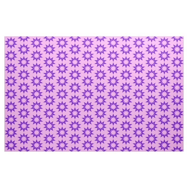 Tissu d'étoiles rose et violet (Yard)