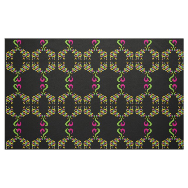Tissu Deux éléphants amoureux (Fat Quarter)