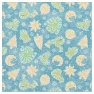 Tissu d'hiver à spirale bleue