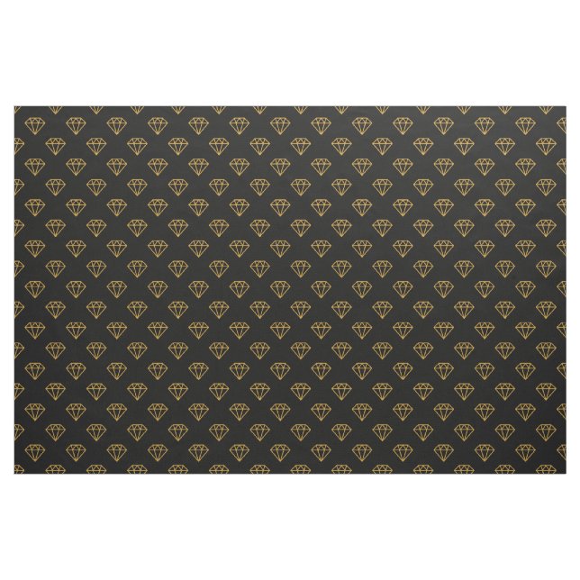 Tissu Diamant - Brun doré sur fond noir (Yard)