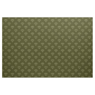 Tissu Diamant - Khaki sur l'olive foncée