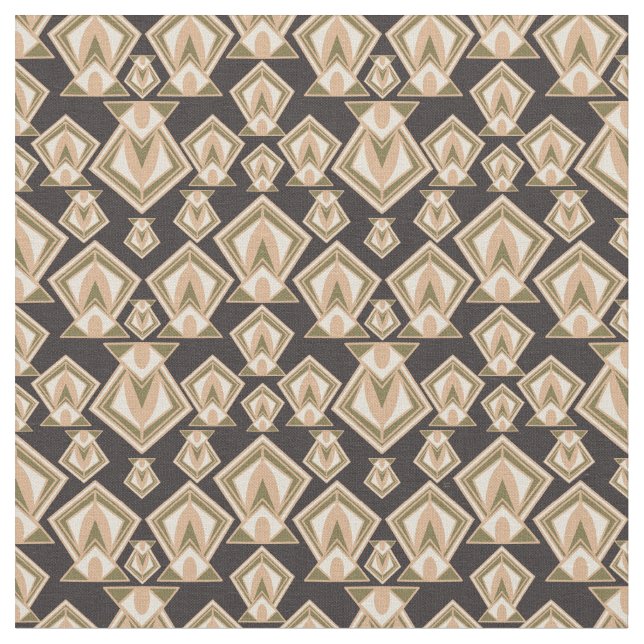 Tissu Diamant moderne du milieu du siècle rétro (Fermer)