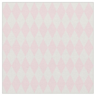 Tissu Diamants Arlequin Ivoire et Rose Clair