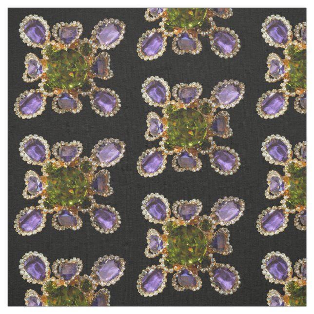 Tissu Diamants d'améthyste violet Emeralds bijoux (Échantillon)