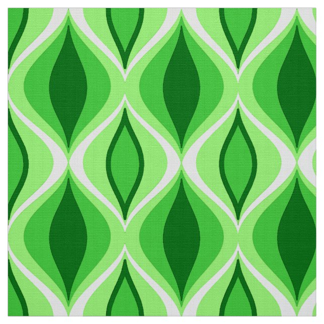 Tissu Diamants de la moitié du siècle, émeraude et vert (Échantillon)