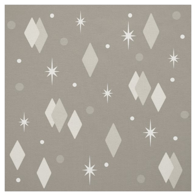 Tissu Diamants de l'âge spatial Taupe Lumière Brown (Échantillon)
