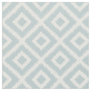 Tissu Diamants d'ikat bleu nuage