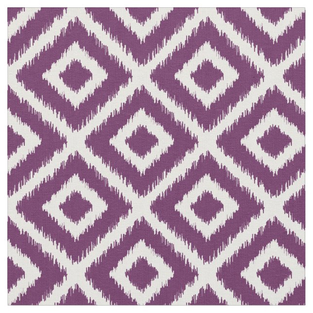 Tissu Diamants d'Ikat pourpre de prune (Fermer)