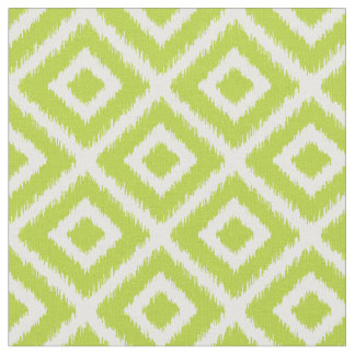 Tissu Diamants d'Ikat vert pomme