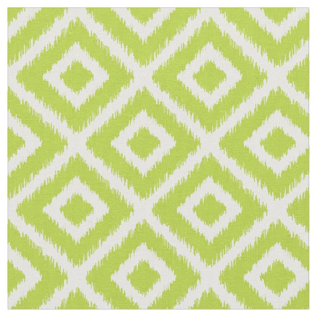 Tissu Diamants d'Ikat vert pomme (Fermer)