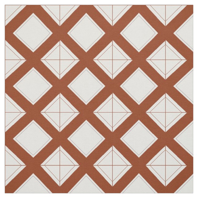 Tissu - Diamants en treillis en Brown (Échantillon)