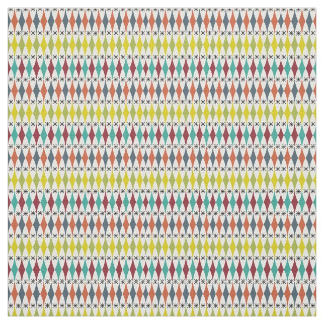 Tissu Diamants et Starburts (Échantillon)