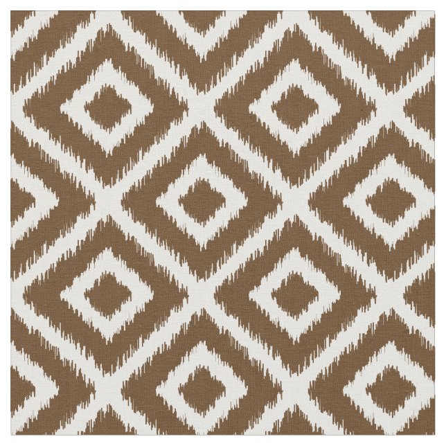 Tissu Diamants Ikat Brown au chocolat (Fermer)