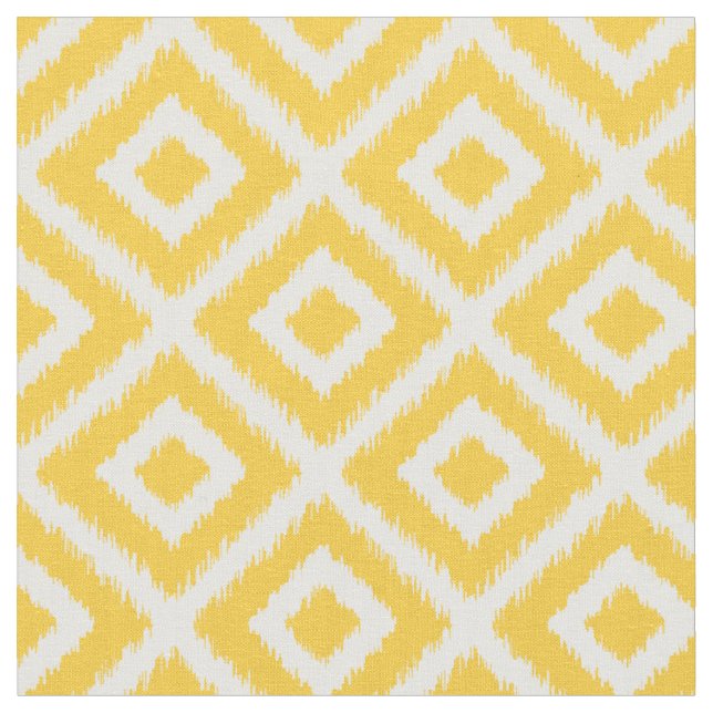 Tissu Diamants jaunes Ikat (Fermer)