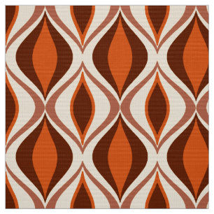 Tissu Diamants modernes du milieu du siècle, Brown, bei