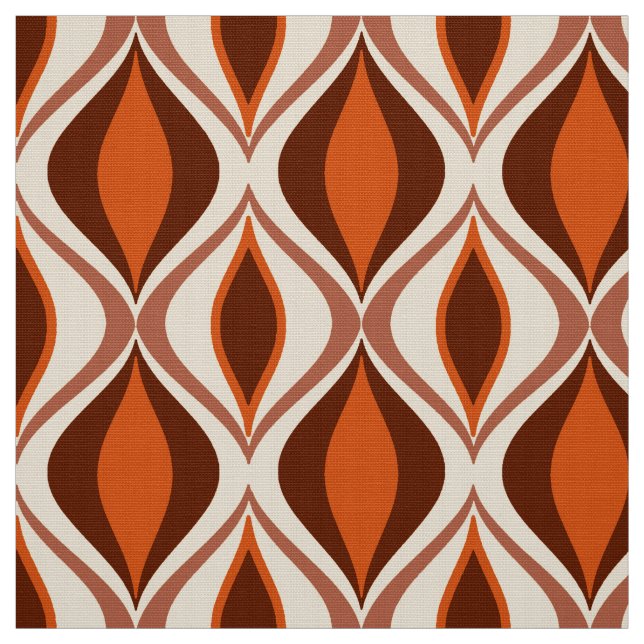 Tissu Diamants modernes du milieu du siècle, Brown, beig (Échantillon)