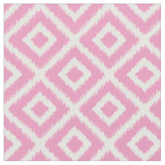 Tissu Diamants roses Ikat