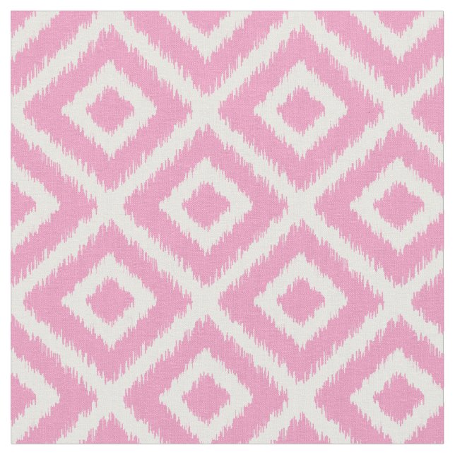 Tissu Diamants roses Ikat (Fermer)