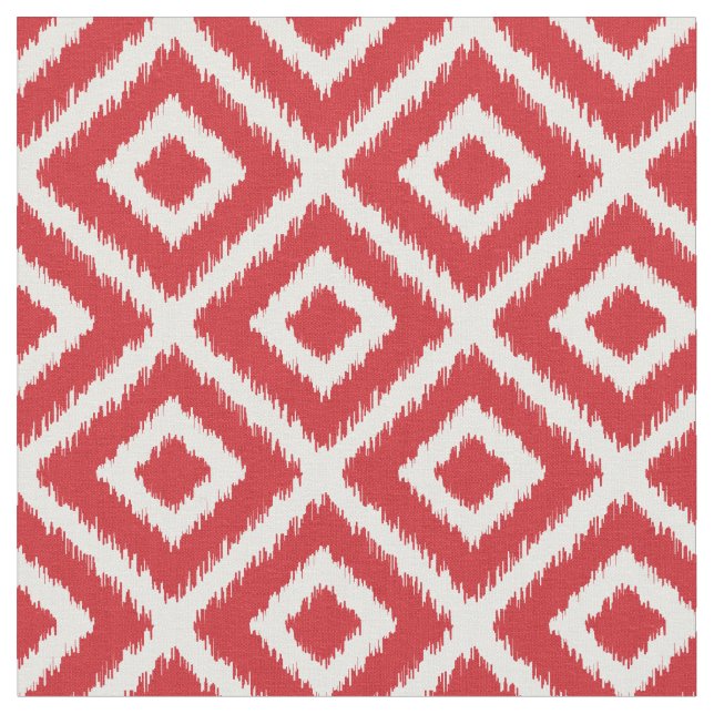 Tissu Diamants rouges Ikat (Fermer)